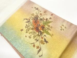 花香織押し花模様名古屋帯